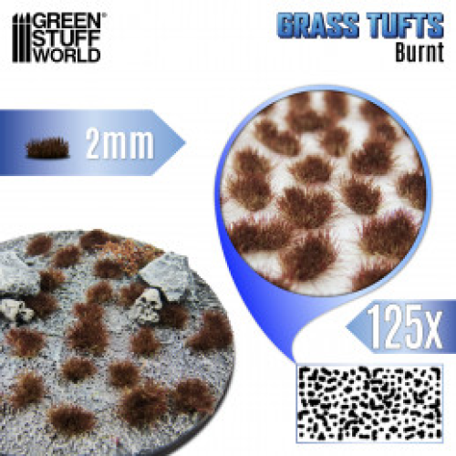 Трава для моделювання SFG Grass TUFTs XXL Коричнева 2mm Burnt