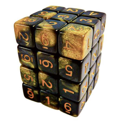 Гральні кубики Green Stuff World D6 Color YELLOW/BLACK (36 шт)