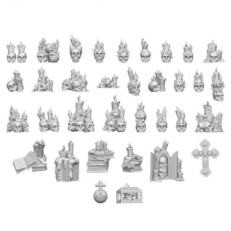 3D фігурки GSW Skull Cult with candles (культ черепа)