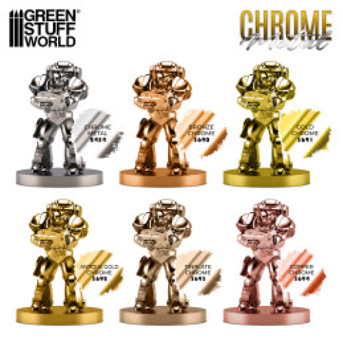 Акриловая краска с хромированным эффектом GSW Chrome Metal Paint 17 мл