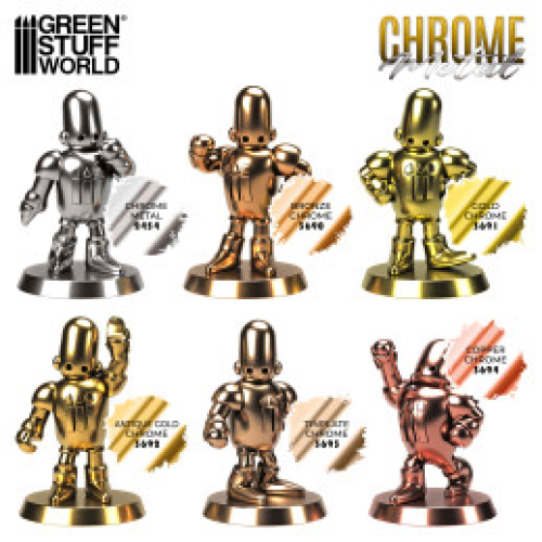 Акриловая краска с хромированным эффектом GSW Chrome Metal Paint 17 мл