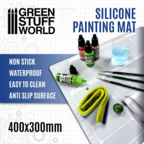 Силиконовый коврик для рисования Green Stuff World Tapete de Silicona de pintura 400×300 мм
