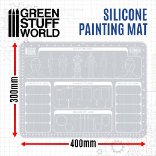 Силиконовый коврик для рисования Green Stuff World Tapete de Silicona de pintura 400×300 мм
