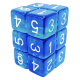 Игровые кубики Green Stuff World Dice D6 16 мм, цвет BLUE Marble (12 шт.)