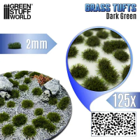 Штучна трава для моделбвання GSW Tufts 2mm - DARK GREEN
