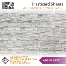 Текстурированный лист GSW Plancha Plasticard — ABS Smooth Rock Wall