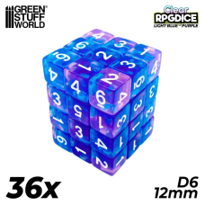Гральні кубики Green Stuff World D6 Color BLUE Marble (36 шт)