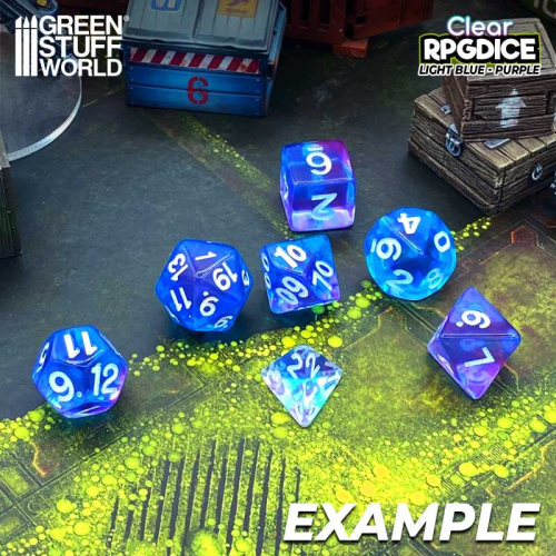 Гральні кубики Green Stuff World D6 Color BLUE Marble (36 шт)