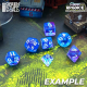 Гральні кубики Green Stuff World D6 Color BLUE Marble (36 шт)