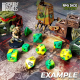 Игровые кубики GSW Dice MIX 16 мм, цвет LIME GREEN, мраморные, 7 шт.