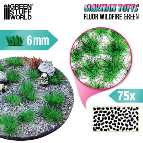 Трава Tufts 6mm - FLUOR WAILDFIRE GREEN