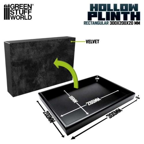 Лоток GSW Hollow Squared Display – 20x30 см, чёрный