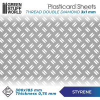 Текстурированный лист GSW Styrene Double Diamond (имитация алюминия)
