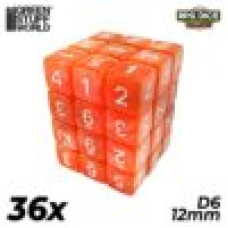 Гральні кубики Green Stuff World D6 Color ORANGE (36 шт)