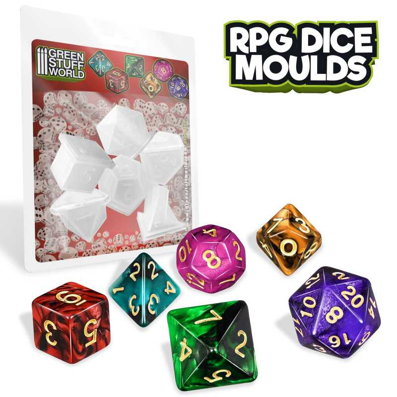 Форма для кубиків GSW Silicone Polyhedral Dice Molds x 6