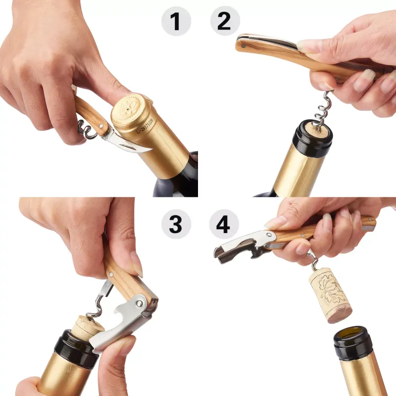 Ніж сомельє Laguiole, дерево Olive Wood Corkscrew у подарунковій коробці, коричневий (40268475)