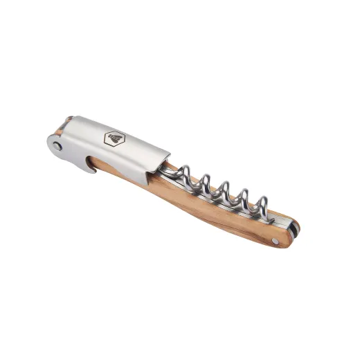 Нож сомелье Laguiole, дерево Olive Wood Corkscrew в подарочной коробке, коричневый (40268475)