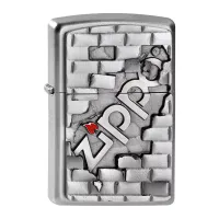 Зажигалка бензиновая Zippo The Wall Emblem Satin Chrome Катин хром (2003963)