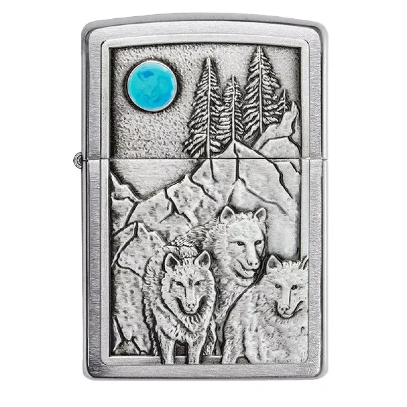 Зажигалка бензиновая "ZIPPO" 200 Wolf & Pack Emblem (49295)