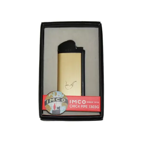Зажигалка газовая кремниевая для трубки с инструментами IMCO Chic 4 Pipe Flint gold золотистая (IM1800001)