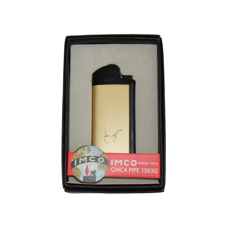 Зажигалка газовая кремниевая для трубки с инструментами IMCO Chic 4 Pipe Flint gold золотистая (IM1800001)