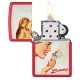 Зажигалки бензиновые набор ZIPPO Red Matte и Black Matte Vintage Ad Lighter Set, красная, черная (46295)