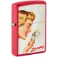 Зажигалки бензиновые набор ZIPPO Red Matte и Black Matte Vintage Ad Lighter Set, красная, черная (46295)