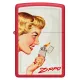 Зажигалки бензиновые набор ZIPPO Red Matte и Black Matte Vintage Ad Lighter Set, красная, черная (46295)