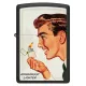 Зажигалки бензиновые набор ZIPPO Red Matte и Black Matte Vintage Ad Lighter Set, красная, черная (46295)