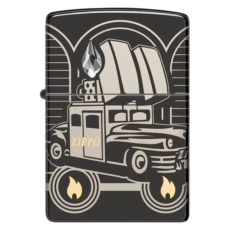 Коллекционная армированная лимитированная зажигалка Zippo Armor® Zippo Car 75 Design Collectible Of The Year (48693)