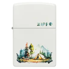 Зажигалка бензиновая ZIPPO Nature Retreat Design, белый (46474)