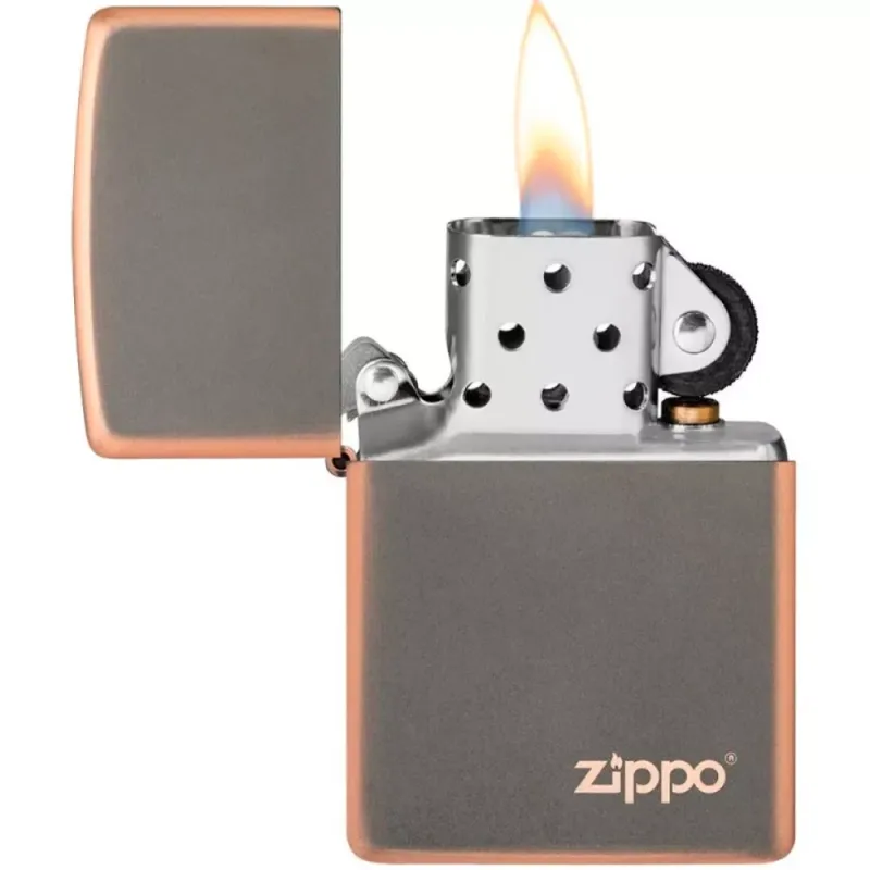Зажигалка бензиновая Zippo Rustic Bronze Lasered Zippo Logo, медный (49839 ZL)