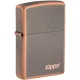 Зажигалка бензиновая Zippo Rustic Bronze Lasered Zippo Logo, медный (49839 ZL)