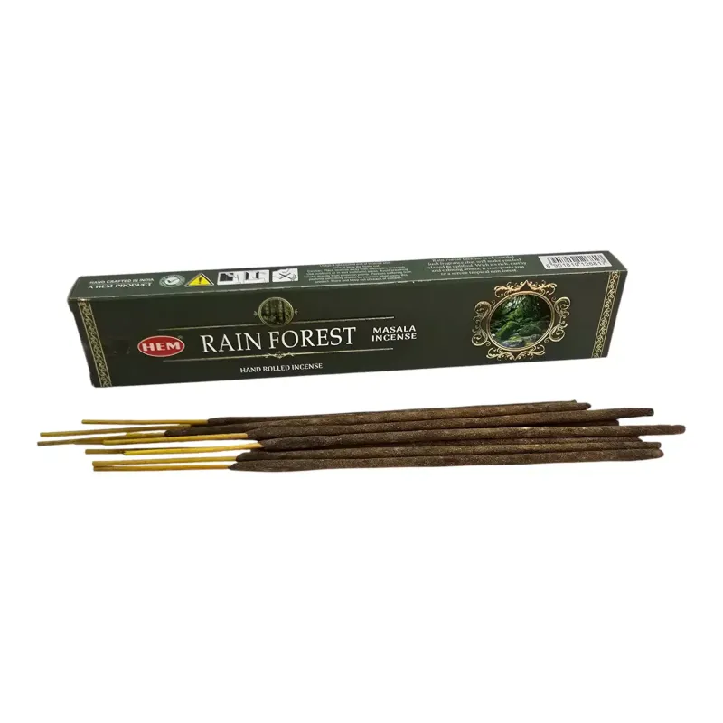 Подарунковий набір пахощів з підставкою HEM Masala, 5 ароматів по 15 г: Moon, Rain Forest, Lavender, White Musk, Chandan (DN36528)