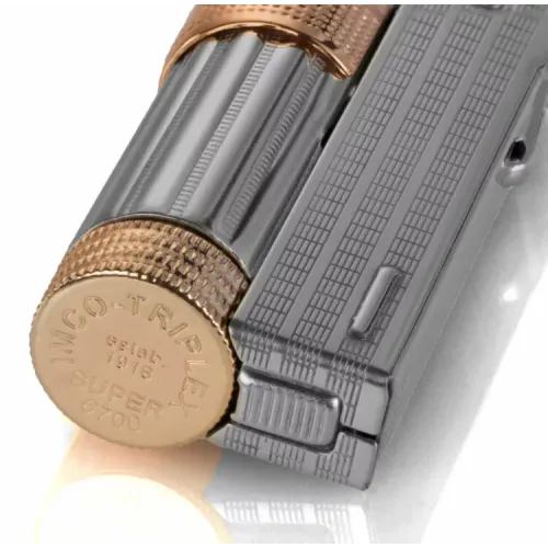 Зажигалка бензиновая IMCO Super 6700 Triplex Oil chrome rose gold Two Tone хром, розовое золото (IM1800081)