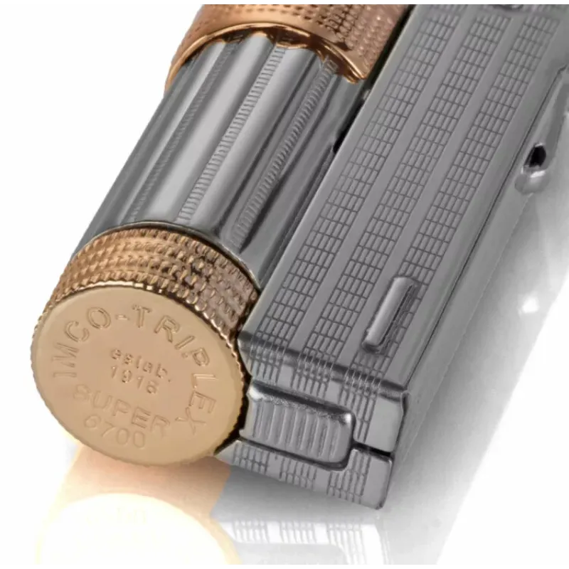 Зажигалка бензиновая IMCO Super 6700 Triplex Oil chrome rose gold Two Tone хром, розовое золото (IM1800081)