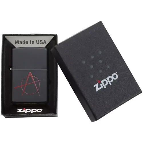 Зажигалка бензиновая ZIPPO BLACK MATTE ANARCHY (20842)