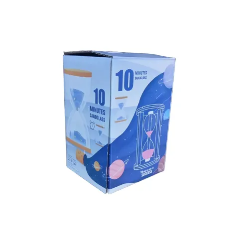 Песочные часы на 10 мин в бамбуке "I love you" синий песок 14,5х8,5х5,5 см (DN29515B)