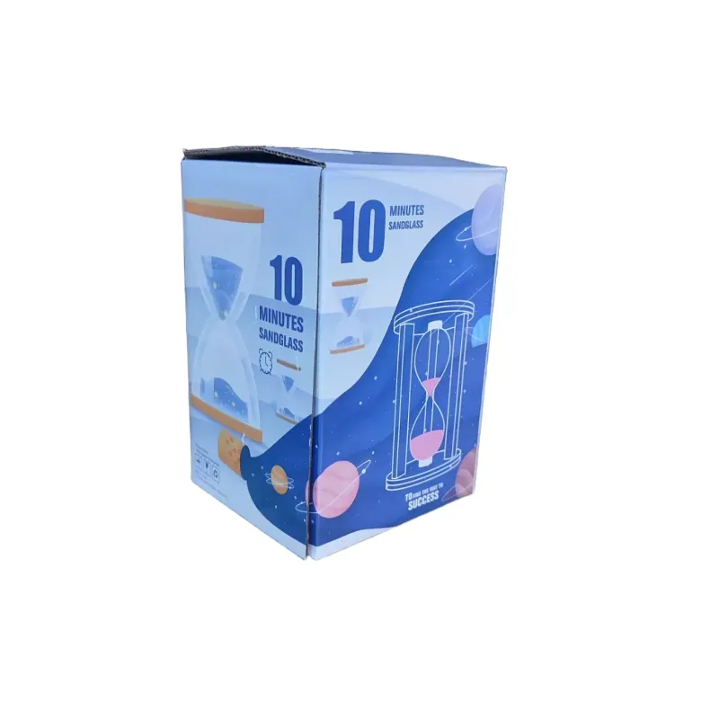 Песочные часы на 10 мин в бамбуке "I love you" синий песок 14,5х8,5х5,5 см (DN29515B)