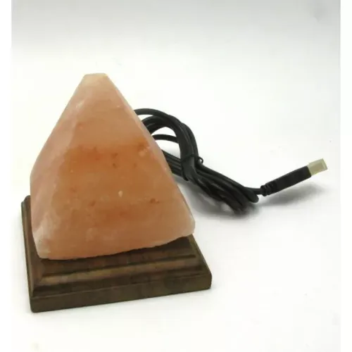 Соляная лампа USB из гималайской соли "Пирамида" 10х9х9 см (DN26101)