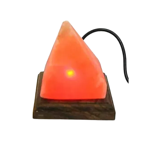 Соляная лампа USB из гималайской соли "Пирамида" 10х9х9 см (DN26101)