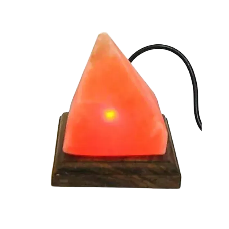 Соляная лампа USB из гималайской соли "Пирамида" 10х9х9 см (DN26101)
