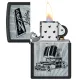 Зажигалка бензиновая Zippo 218 Car Ad Design Черно-серая (48572)