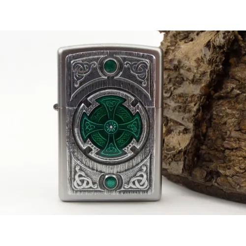 Запальничка бензинова "ZIPPO" Celtic Green Cross Emblem (2005167)