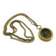 Компас карманный бронзовый на цепочке Compass Round Locket d-3.3,h-1,1 см (DN34899)