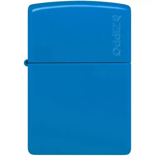 Зажигалка бензиновая Zippo Sky Blue Matte Logo Голубая (48628 ZL)