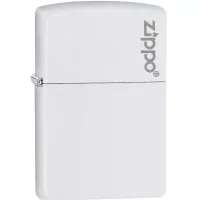 Зажигалка бензиновая ZIPPO Wite Matte Logo белая с логотипом (214 ZL)