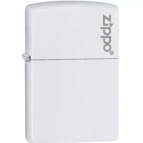 Зажигалка бензиновая ZIPPO Wite Matte Logo белая с логотипом (214 ZL)