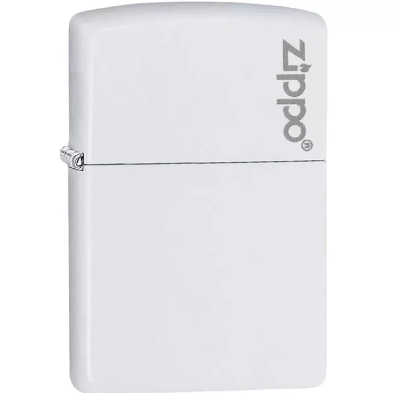 Зажигалка бензиновая ZIPPO Wite Matte Logo белая с логотипом (214 ZL)