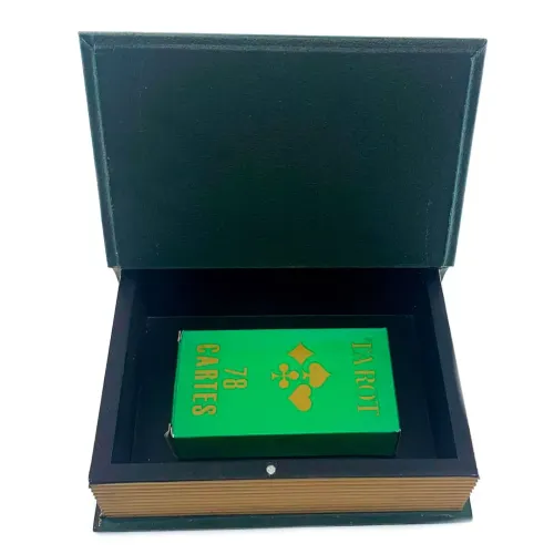 Футляры Футляр для хранения гадальных карт "Таро" 19,5х14х6 см дерево, зеленый (DN34851A)